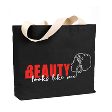 Load image into Gallery viewer, Beauty Looks Like ME - Medium Reusable Canvas Tote