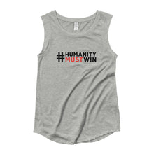 Load image into Gallery viewer, #HumanityMustWin - Women's Cap Sleeve Tee