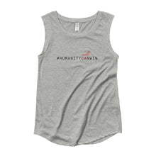 Load image into Gallery viewer, #HumanityMustWin - Women's Cap Sleeve Tee